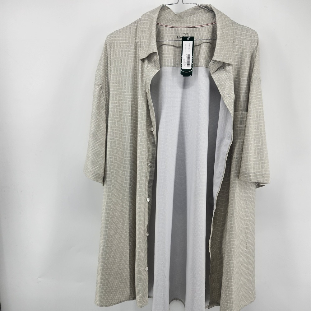 Hawker Rye Men's 3XL Tall Light Green Short Sleeve Knoven Commuter Shirt NWT